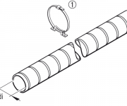 Eberspacher Flexibler Schlauch mit 90mm mit Metallspirale 36000118 Eberspächer