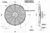 SPAL Lüfter Universal Druck Durchmesser 385mm 24V VA18-BP70/LL-86S