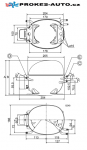 Kompressor SECOP / DANFOSS NLE11KK.2 LBP R600a 220-240V 50Hz NLE11KK.4 105H6950