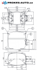 Kompressor SECOP / DANFOSS SC12CNX.2 LBP R290 CSIR 230V 50Hz 104H8266 / 104H8266