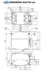 Kompressor SECOP / DANFOSS SC12GX LBP/HBP R134a 220-240V 50-60Hz / SC12G / 104G8240