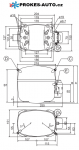 Kompressor SECOP / DANFOSS SC15GH HBP R134a 220-240V 50-60Hz 104L8561