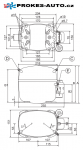 Kompressor SECOP / DANFOSS SC15GX, LBP / HBP - R134a, 220 - 240 V, 50 - 60 Hz
