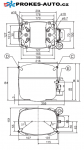 Kompressor SECOP / DANFOSS SC15MFX HBP - R134a 220-240V 50Hz