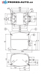 Kompressor SECOP / DANFOSS SC18GH, HBP - R134a, 200 - 250 V, 50 - 60 Hz