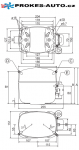 Kompressor SECOP / DANFOSS SC18GX, LBP / HBP - R134a, 220 - 240 V, 50 - 60 Hz