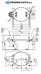 Kompressor SECOP / DANFOSS TL3G LBP / HBP - R134a, 220-240 V, 50 Hz, 102G4350