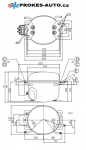 Kompressor SECOP / DANFOSS TL4GH, HBP-R134a, 220-240 V, 50/60 Hz, 102G4455