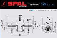 SPAL Lüfter 12V Verdampfer radial 008-A46-02 / 3 Drehzahl