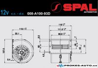 Lüfter Spal 12V Verdampfer radial 008-A100-93D GR RPA3VCB