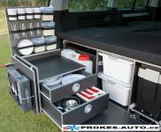 Campingbox für VW T6/5 Multivan + California Beach,mit orginal 3er Sitzbank