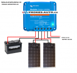 ETFE Flexibles Solarpanel 210W / 12/24V inkl. Controller mit Bluetooth-Verbindung Victron Energy 75/15A