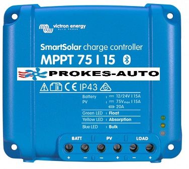 MPPT SMART Solarregler Victron Energy 12 / 24V 15A 75V mit Bluetooth SCC110015060R