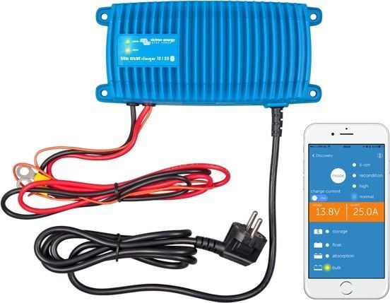 Blaues Batterieladegerät SMART IP67 24V 5A mit Bluetooth Victron Energy