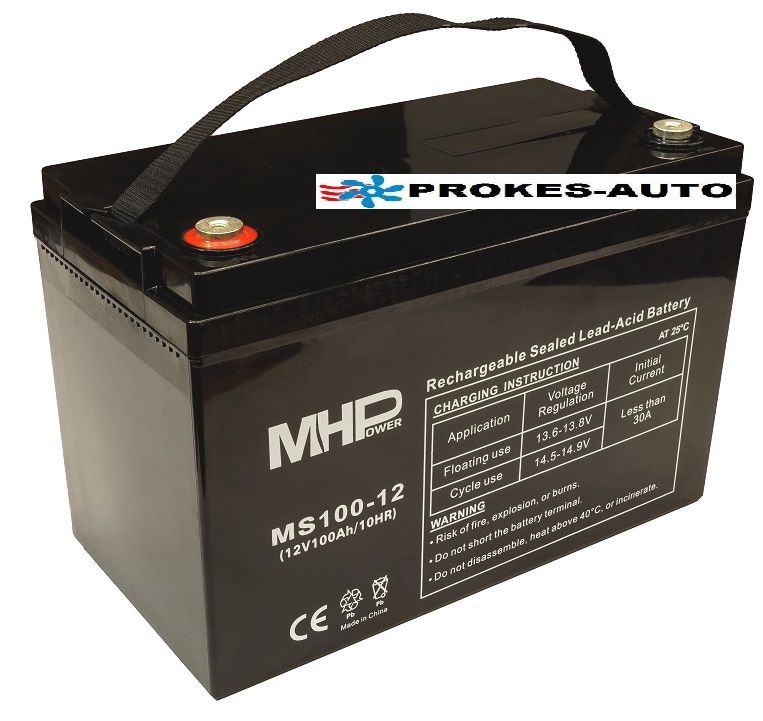 MH Power MS100-12 AGM 12V/100Ah Terminal T3 / M8 MHPower battery